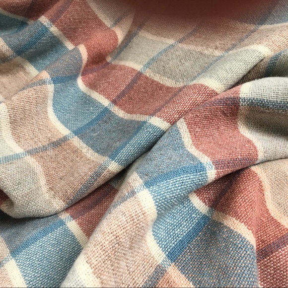 Vintage Wool Plaid Throw